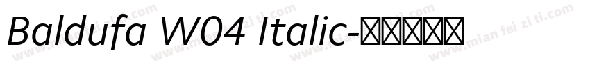 Baldufa W04 Italic字体转换